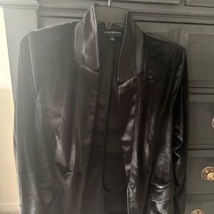 Lane Bryant Black The Bryant Blazer Satin Colar Size 18